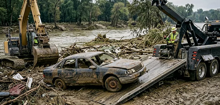 Same Day Flood Damaged Car Pick Up in Cleveland